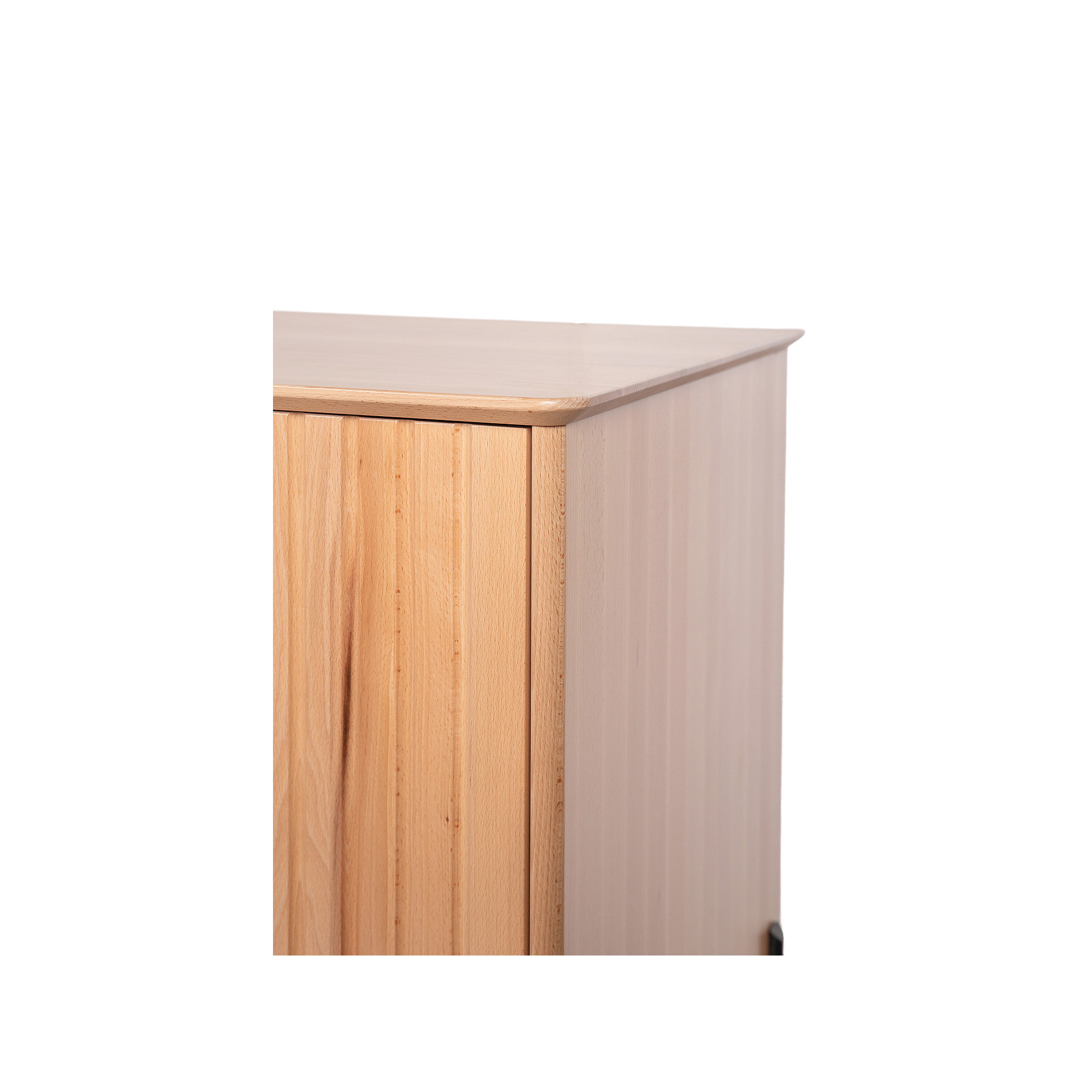 Witryna   podwójna drewniana  bukowa  NO 439 orzech amerykański  S-96 CM + przeszkolone drzwiczki